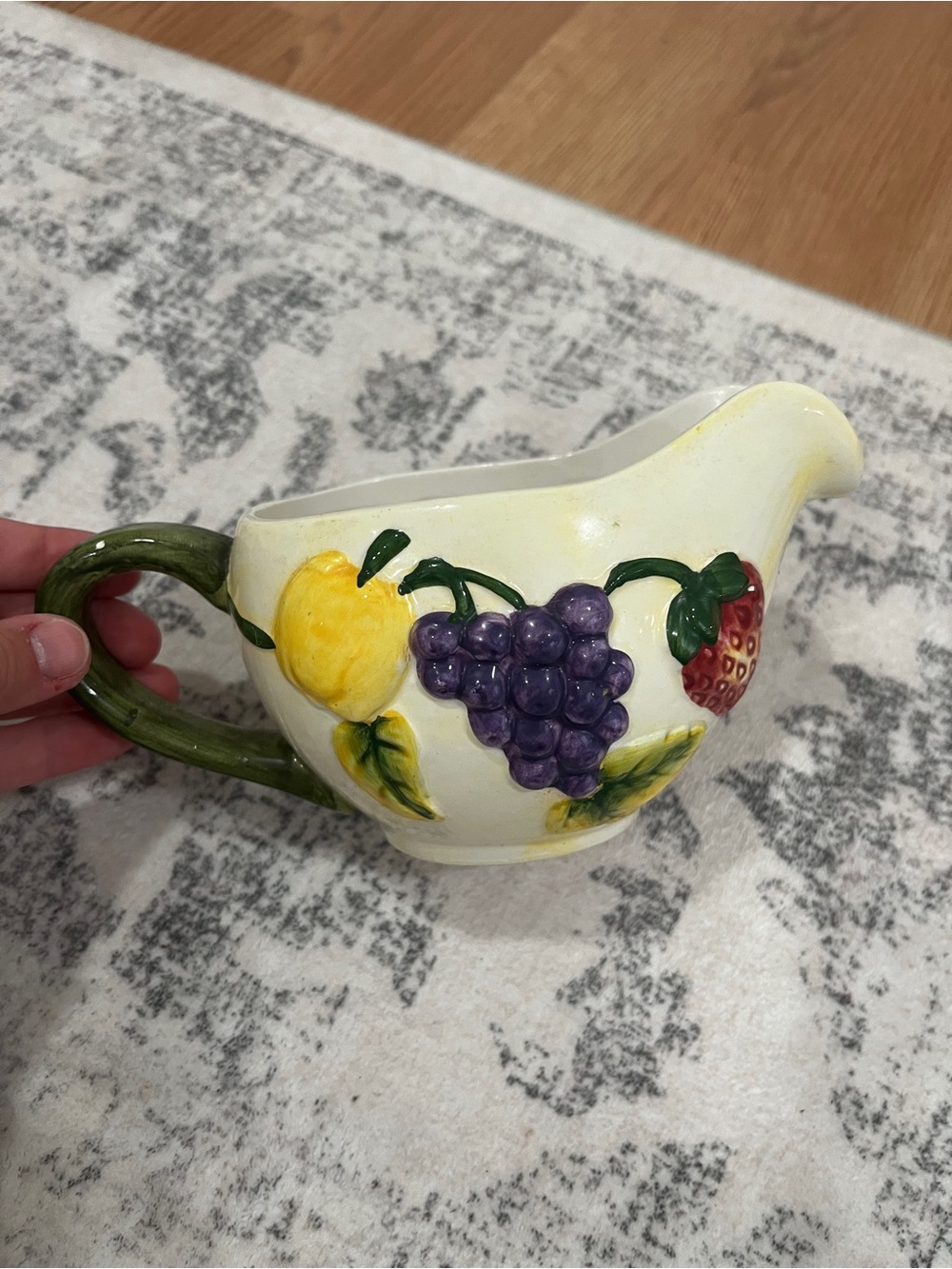 Vintage fruit ceramic mug